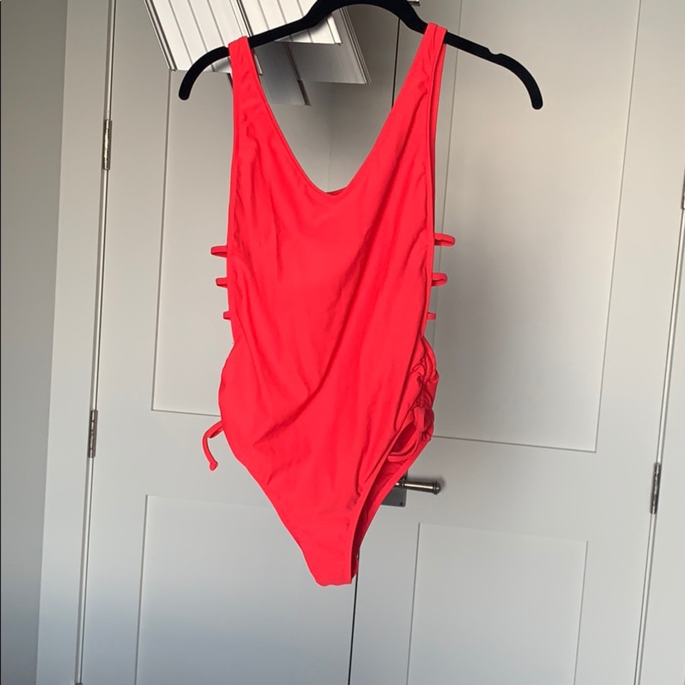 sexy hot pink bathing suit